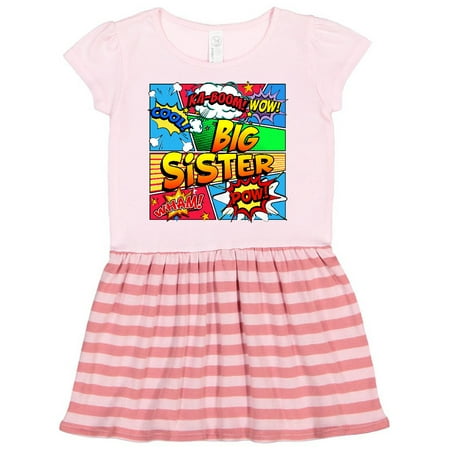 Inktastic Big Sister Comic Book Gift Toddler Girl Dress