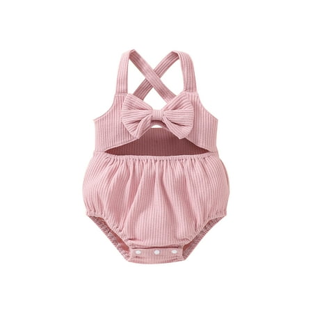 Amuver Baby Girl’s Casual Suspender Romper Fashion Solid Color Bow V-neck Hollow Triangle Jumpsuits
Amuver Baby Girl’s Casual Suspender Romper Fashion Solid Color Bow V-neck Hollow Triangle Jumpsuits