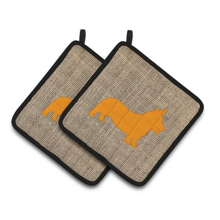 Carolines Treasures BB1069-BL-OR-PTHD Corgi Faux Burlap and Orange Pair of Pot Holders 7.5HX7.5W multicolor
Carolines Treasures BB1069-BL-OR-PTHD Corgi Faux Burlap and Orange Pair of Pot Holders 7.5HX7.5W multicolor