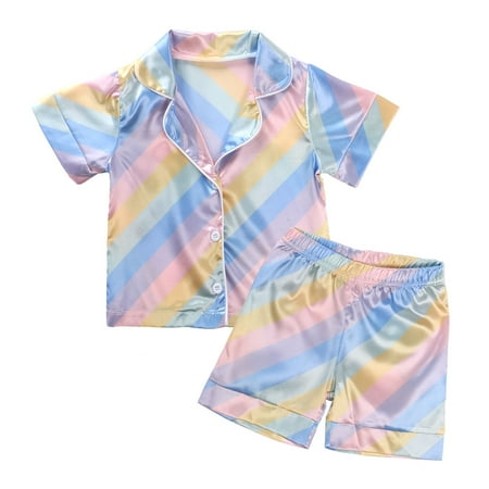 Binpure Baby Pajamas Rainbow Stripes Lapel Short/Long Sleeves Top + Shorts/Trousers
Binpure Baby Pajamas Rainbow Stripes Lapel Short/Long Sleeves Top + Shorts/Trousers