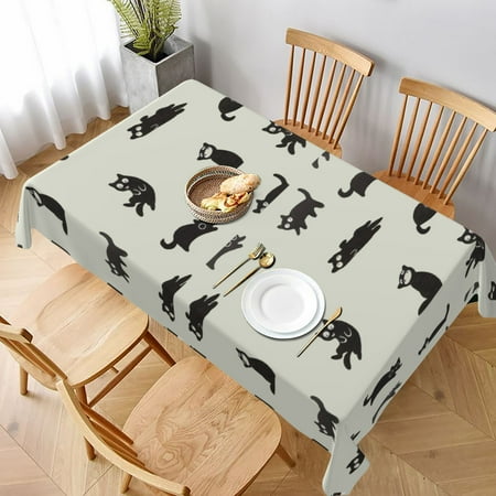 Tablecloth Aplenty Black Cats Table Cloth For Rectangle Tables Waterproof Resistant Picnic Table Covers For Kitchen Dining/Party(60x90in)
Tablecloth Aplenty Black Cats Table Cloth For Rectangle Tables Waterproof Resistant Picnic Table Covers For Kitchen Dining/Party(60x90in)