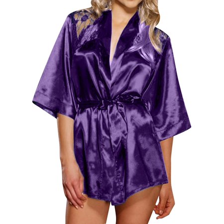 Plus Size Lingerie for Women Fall Underwears Womens Silk Robe Satin Sets Sexy Nightgown Bride Wedding (Purple XL)
Plus Size Lingerie for Women Fall Underwears Womens Silk Robe Satin Sets Sexy Nightgown Bride Wedding (Purple XL)