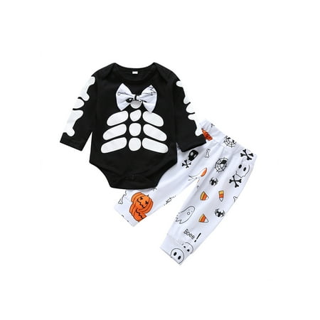 Sunisery Infant Baby Boy Girl Halloween 2Pcs Outfits Long Sleeve Romper Tops Pumpkin Pants Clothes Black 6-9 Months
Sunisery Infant Baby Boy Girl Halloween 2Pcs Outfits Long Sleeve Romper Tops Pumpkin Pants Clothes Black 6-9 Months