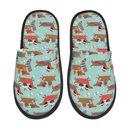 Tideii Dachshund Christmas Play for Home Indoor Cotton Slippers Autumn and Winter EVA Plush Slippers Household Supplies Unisex-Medium
Tideii Dachshund Christmas Play for Home Indoor Cotton Slippers Autumn and Winter EVA Plush Slippers Household Supplies Unisex-Medium