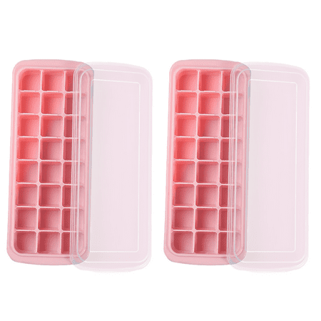 Small Ice Cube Silicone Trays - Covered Flexible Ice Molds with Lids - Set of 2 Pink
Small Ice Cube Silicone Trays - Covered Flexible Ice Molds with Lids - Set of 2 Pink