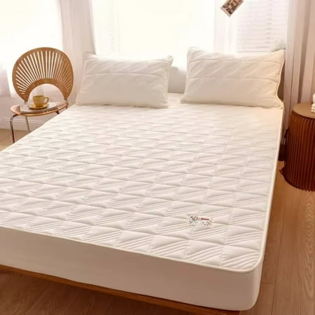 LXJNGSJ Soft and Thick Cotton Quilted Mattress Cover - Antibacterial and Protective - Top Cushion for a Super Soft Bed Sheet - Pillowcase Excluded
LXJNGSJ Soft and Thick Cotton Quilted Mattress Cover - Antibacterial and Protective - Top Cushion for a Super Soft Bed Sheet - Pillowcase Excluded