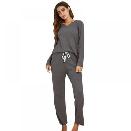 Clearance New Womens Outfits Sets V-Neck Long Sleeve Loungewear Sweatsuit Sets Drawstring Elastic Waistband Sweatpants Casual Homewear
Clearance New Womens Outfits Sets V-Neck Long Sleeve Loungewear Sweatsuit Sets Drawstring Elastic Waistband Sweatpants Casual Homewear
