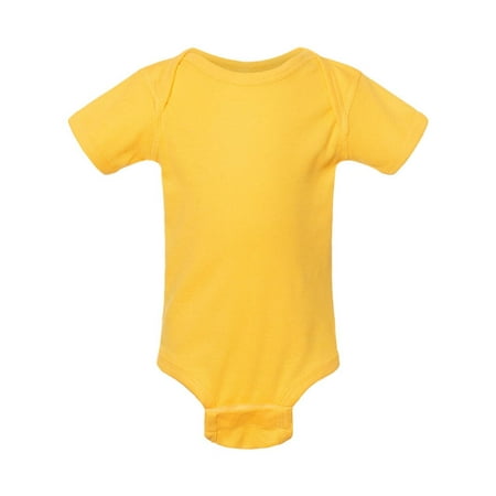 Infant Baby Rib Bodysuit Yellow 24M
