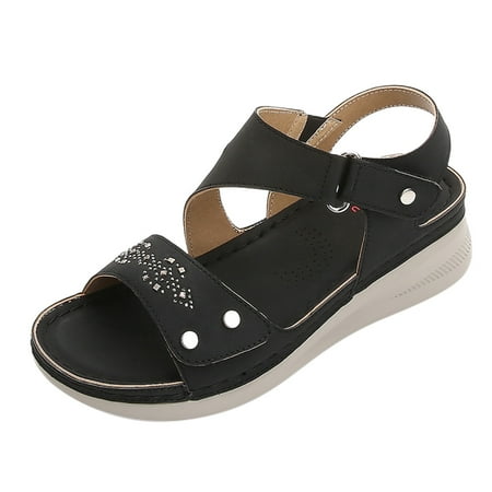 VerPetridure Women s Sandals Summer Casual Hook&Loop Wedges Beach Open Toe Breathable Sandals Rhinestone Shoes
VerPetridure Women s Sandals Summer Casual Hook&Loop Wedges Beach Open Toe Breathable Sandals Rhinestone Shoes