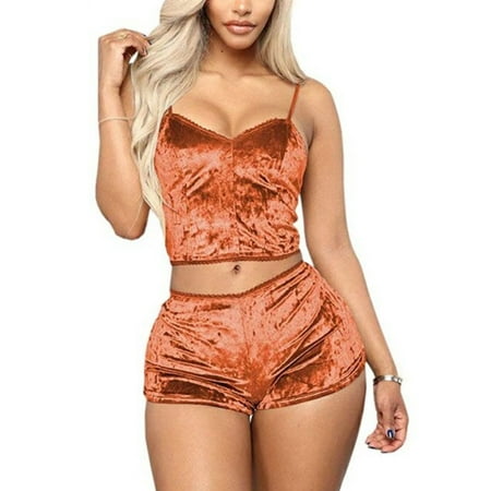 Cathery Women s Sexy Velvet onesies Pajama Set for Women Babydoll Lingerie Crop Top Camisole with Shorts 2 Piece Sleepwear
Cathery Women s Sexy Velvet onesies Pajama Set for Women Babydoll Lingerie Crop Top Camisole with Shorts 2 Piece Sleepwear