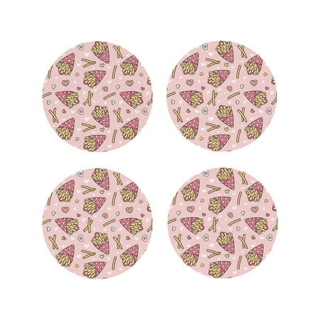 Leather Coasters Set of 4 - Cute Fries Love Lightweight Non-Slip Drink Coasters for Desk Anti-Scalding Desk Cup Coasters for Office Table Decor Round Shape
Leather Coasters Set of 4 - Cute Fries Love Lightweight Non-Slip Drink Coasters for Desk Anti-Scalding Desk Cup Coasters for Office Table Decor Round Shape