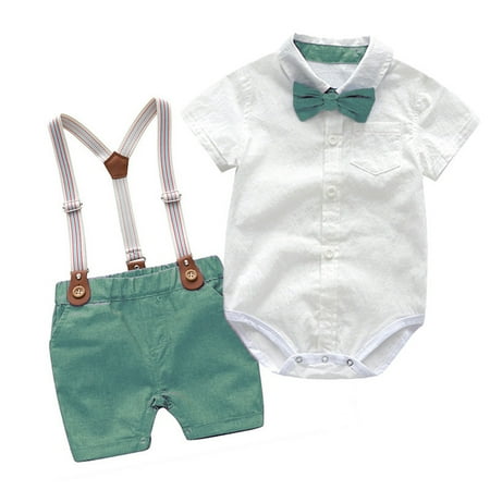 Kids Baby Boys Short Sleeve Tops Suspender Pants Suit Gentleman Romper Shirt Shorts Summer Outfits Set 6-12 Months-green-73
Kids Baby Boys Short Sleeve Tops Suspender Pants Suit Gentleman Romper Shirt Shorts Summer Outfits Set 6-12 Months-green-73