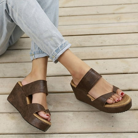 Summer Savings! Zpanxa Slippers for Women Fashion Women Sandals Wear Lazy Summer People Thick-Soled Casual Slippers Shoes Flip Flops for Women Brown 35
Summer Savings! Zpanxa Slippers for Women Fashion Women Sandals Wear Lazy Summer People Thick-Soled Casual Slippers Shoes Flip Flops for Women Brown 35