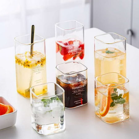 High Borosilicate Glass Square Juice Coffee Cold Drink Breakfast Milk Co-Color Household Square Cup
High Borosilicate Glass Square Juice Coffee Cold Drink Breakfast Milk Co-Color Household Square Cup