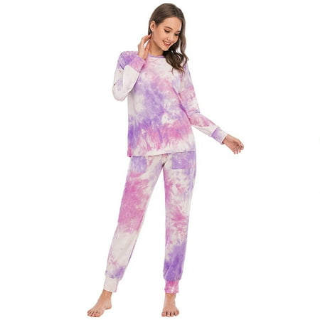 KZKR Women’s Tie Dye Pajamas Set Two Piece Soft Long Sleeve Sweatshirt with Long Pants Sleepwear
KZKR Women’s Tie Dye Pajamas Set Two Piece Soft Long Sleeve Sweatshirt with Long Pants Sleepwear