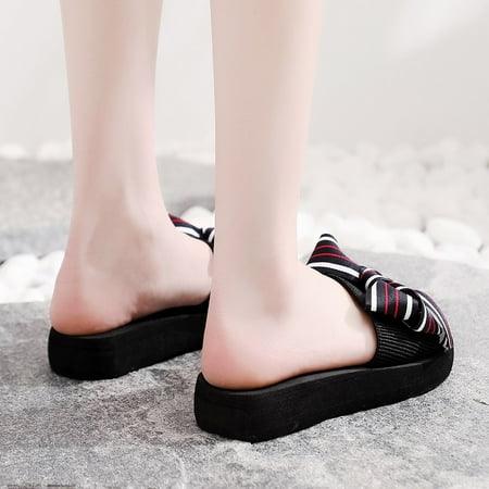 Aayomet Slippers for Women Indoor And Outdoor Women Bow Sandals Slipper Indoor Outdoor Flip-Flops Beach Shoes Casual Slipper Black 8
Aayomet Slippers for Women Indoor And Outdoor Women Bow Sandals Slipper Indoor Outdoor Flip-Flops Beach Shoes Casual Slipper Black 8