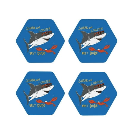 Leather Coasters with Heat-resistant for Drinks Shark With Sunglasses and Lobste -标题2 Hexagon
Leather Coasters with Heat-resistant for Drinks Shark With Sunglasses and Lobste -标题2 Hexagon