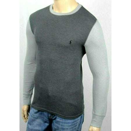 Polo Ralph Lauren Mens Grey Crewneck Waffle Sleep Shirt Size S