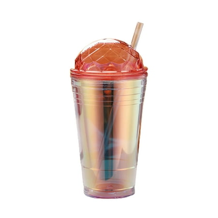 Colorful Round Cap Water Cup Tumbler Resuable Creative Double Layer Drinking Cup With Straw
Colorful Round Cap Water Cup Tumbler Resuable Creative Double Layer Drinking Cup With Straw