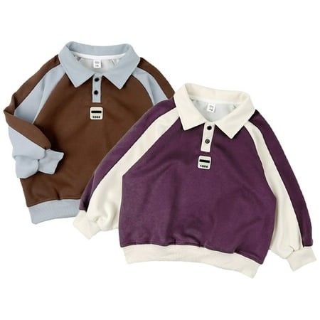 Esaierr Kids Baby Spring Autumn Sweatshirt for Boys Lapel Long Sleeves Thickened Warm Sweatsuit Toddler New Pullover Sweater for 2-7 Years
Esaierr Kids Baby Spring Autumn Sweatshirt for Boys Lapel Long Sleeves Thickened Warm Sweatsuit Toddler New Pullover Sweater for 2-7 Years