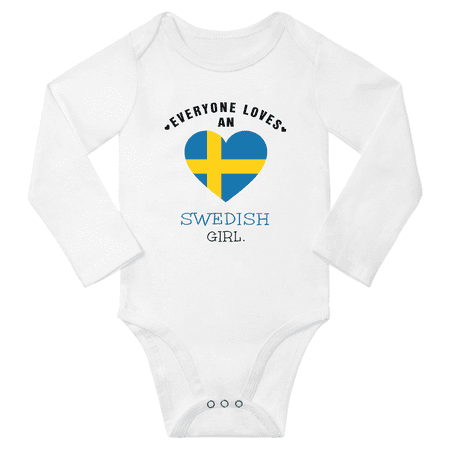 Everyone Loves An Swedish Girl Baby Long Slevve Bodysuit Unisex Gifts (White 12-18 Months)
Everyone Loves An Swedish Girl Baby Long Slevve Bodysuit Unisex Gifts (White 12-18 Months)