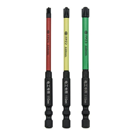 BAMILL 3× 110mm Magnetic Special Slotted Cross Screwdriver Bits for Electrician FPZ1-3
BAMILL 3× 110mm Magnetic Special Slotted Cross Screwdriver Bits for Electrician FPZ1-3
