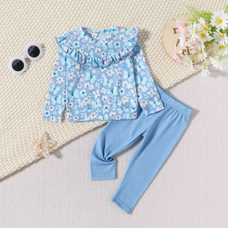 Toddler Girls Outfit Sets Autumn Winter Long Sleeve Ruffles Floral Prints T Shirt Pullover Tops Pants Streetwear
Toddler Girls Outfit Sets Autumn Winter Long Sleeve Ruffles Floral Prints T Shirt Pullover Tops Pants Streetwear