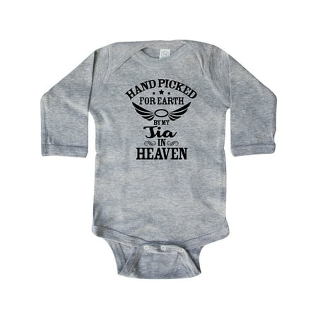 Inktastic Handpicked for Earth By My Tia in Heaven with Angel WIngs Gift Baby Boy or Baby Girl Long Sleeve Bodysuit
Inktastic Handpicked for Earth By My Tia in Heaven with Angel WIngs Gift Baby Boy or Baby Girl Long Sleeve Bodysuit