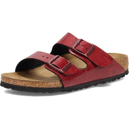 Birkenstock Unisex Arizona Soft Footbed Sandal - Narrow Width 9 Maroon
