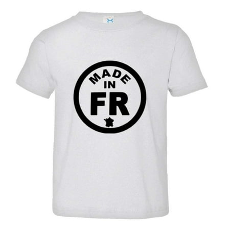 PleaseMeTees™ Toddler From Born Made In France Europe EU Logo Label Tee