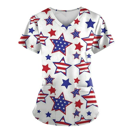 XHJUN Scrub Tops Women Stretchy Clearance Nursing Uniforms Workwear T Shirts with Big Sturdy Pockets Blue XXXXXL
XHJUN Scrub Tops Women Stretchy Clearance Nursing Uniforms Workwear T Shirts with Big Sturdy Pockets Blue XXXXXL