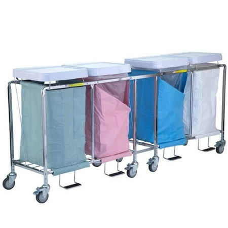 R&B Wire 678NB Quad Easy Access Hamper with Foot Pedal
