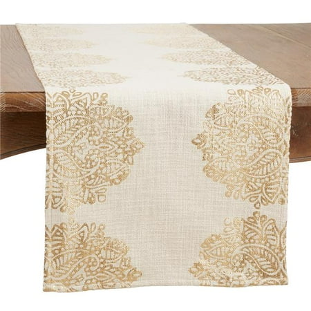 Saro Lifestyle 5200.GL1672B 72 x 0.25 x 16 in. Foil Print Medallion Table Runner Gold
Saro Lifestyle 5200.GL1672B 72 x 0.25 x 16 in. Foil Print Medallion Table Runner Gold