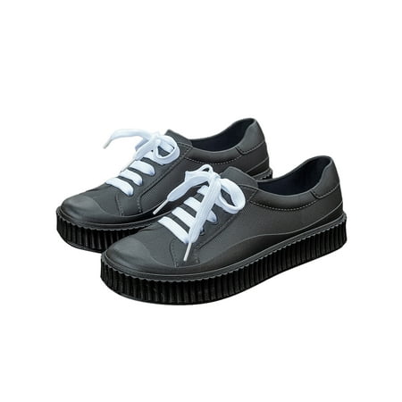 Rockomi Women s Garden Shoes Low Top Work Shoe Lace Up Rain Boots Womens Non-slip Lightweight Rainboot Comfort Slip Resistant Waterproof Boot Black 5.5-6
Rockomi Women s Garden Shoes Low Top Work Shoe Lace Up Rain Boots Womens Non-slip Lightweight Rainboot Comfort Slip Resistant Waterproof Boot Black 5.5-6