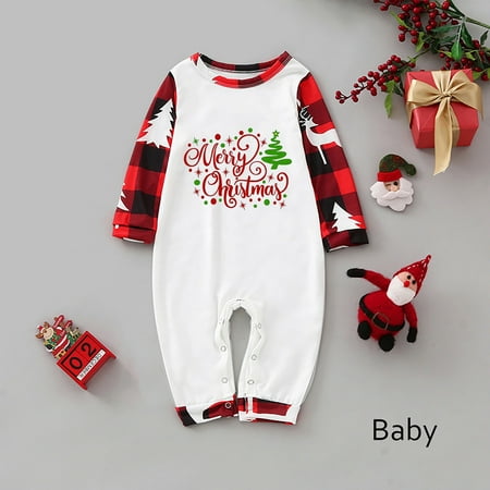 ERTUTUYI Matching Family Pajamas Sets Christmas Letter Print Top And Plaid Pants Sleepwear For Baby White 3M
ERTUTUYI Matching Family Pajamas Sets Christmas Letter Print Top And Plaid Pants Sleepwear For Baby White 3M