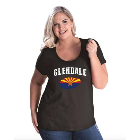 Glendale Arizona Women's Curvy Plus Size Scoopneck Tee