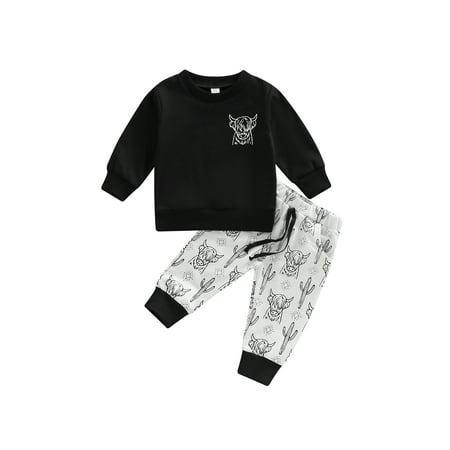 Imcute Baby Boy Clothes Mama s Little Man Sweatshirt Cow Print Top Pants Set 2Pcs Fall Winter Clothes Set Black 2-3 Years
Imcute Baby Boy Clothes Mama s Little Man Sweatshirt Cow Print Top Pants Set 2Pcs Fall Winter Clothes Set Black 2-3 Years