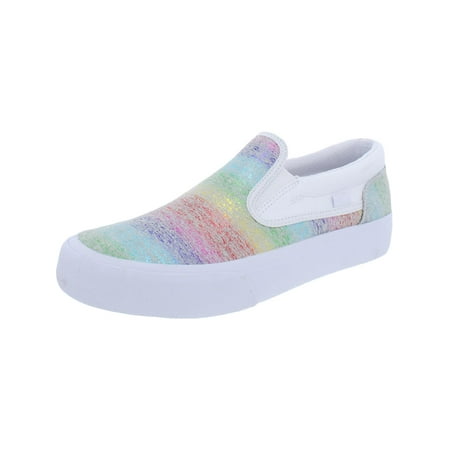 DC Womens Trase Slip Leather Lifestyle Slip-On Sneakers