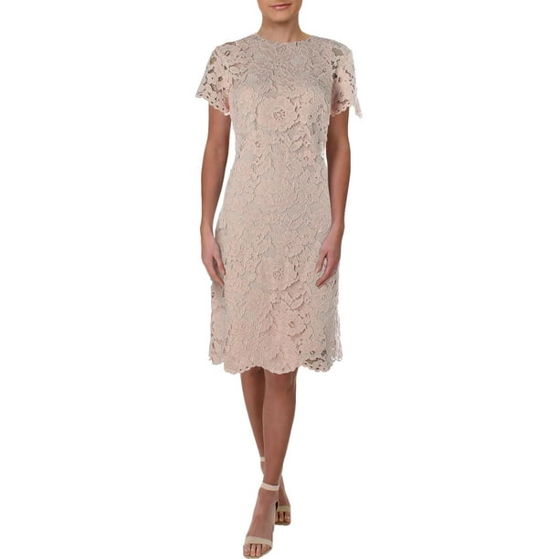 Lauren Ralph Lauren Womens Lace Boatneck Cocktail Dress