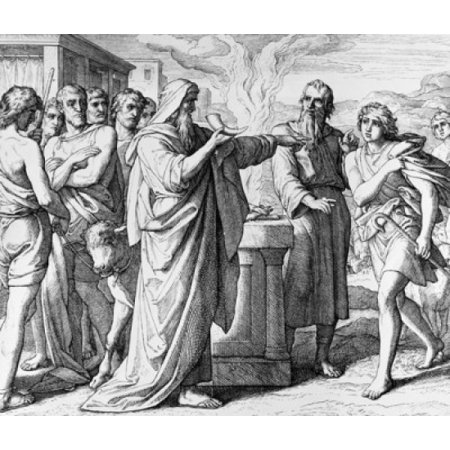 Samuel Anointing David Julius Schnorr von Carolsfeld (1794-1872 German) Stretched Canvas - Julius Schnorr von Carolsfeld (18 x 24)