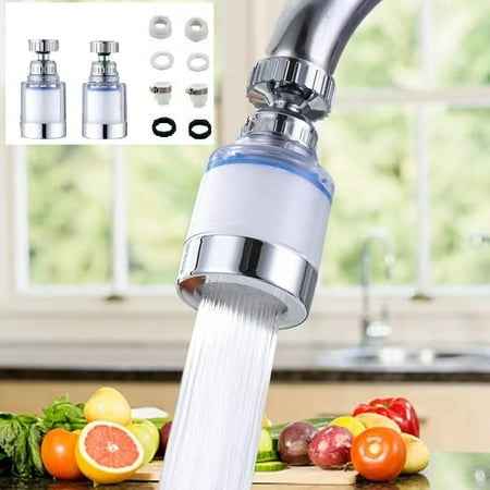 Hyuxinmy 360 Degree Rotating Faucet Water Filter 2 Pack Removes Chlorine Fluorine Heavy Metals and Hard Water from Home Kitchens and Bathrooms BE7
Hyuxinmy 360 Degree Rotating Faucet Water Filter 2 Pack Removes Chlorine Fluorine Heavy Metals and Hard Water from Home Kitchens and Bathrooms BE7