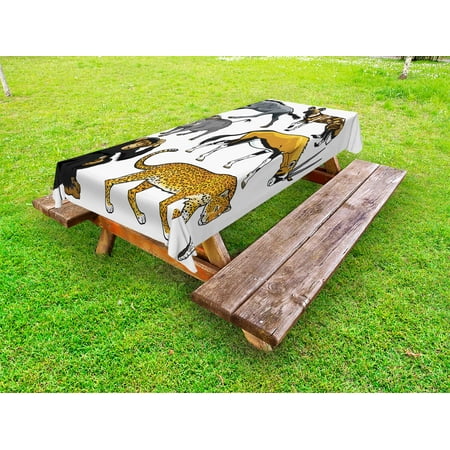 Zoo Outdoor Tablecloth Collection of Cartoon Style Wild Animals of Africa Fauna Habitat Savannah Wilderness Decorative Washable Fabric Picnic Table Cloth 58 X 84 Inches Multicolor by Ambesonne
Zoo Outdoor Tablecloth Collection of Cartoon Style Wild Animals of Africa Fauna Habitat Savannah Wilderness Decorative Washable Fabric Picnic Table Cloth 58 X 84 Inches Multicolor by Ambesonne