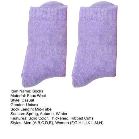 Walbest Warm Socks 1 Pair Cold Resistant High Elastic Trendy Women Faux Cashmere Thickened Knitted Warm Socks
Walbest Warm Socks 1 Pair Cold Resistant High Elastic Trendy Women Faux Cashmere Thickened Knitted Warm Socks