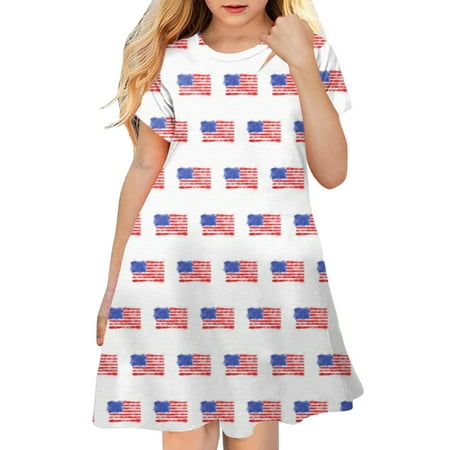 Kids Toddler Baby Girls Dress Spring Summer Printed Short Sleeve Active Fashion Daily Indoor Outdoor American Independence Day Princess Dress Child Leisure Outwear
Kids Toddler Baby Girls Dress Spring Summer Printed Short Sleeve Active Fashion Daily Indoor Outdoor American Independence Day Princess Dress Child Leisure Outwear