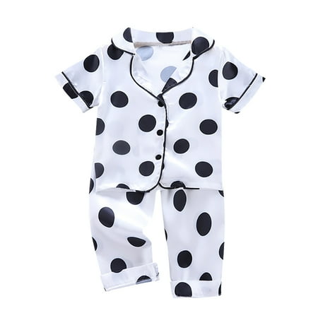 Gyratedream Toddler Kids Baby Boys Girls Nightgown Satin Silk Wave Point Print Sleepwear Pajamas Set Short Sleeve Blouse Top+Pants
Gyratedream Toddler Kids Baby Boys Girls Nightgown Satin Silk Wave Point Print Sleepwear Pajamas Set Short Sleeve Blouse Top+Pants