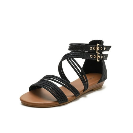 Gladiator Sandals for Women Dressy Open Toe Straps Buckle Zipper Flat Women Summer Shoes Casual Dress
Gladiator Sandals for Women Dressy Open Toe Straps Buckle Zipper Flat Women Summer Shoes Casual Dress
