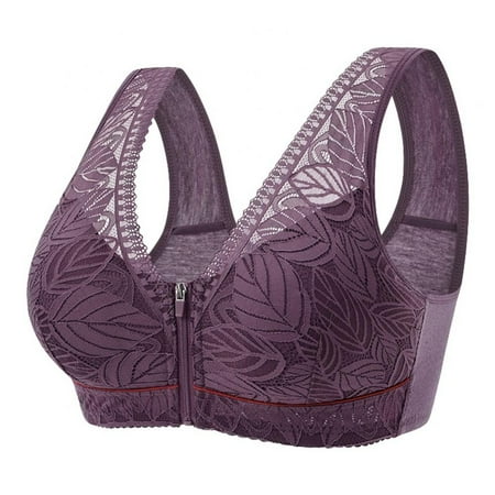 Aosijia Underwear Soft Cotton Cup Front Zipper Middle Aged Underwear Ladies No Steel Ring Vest Lace Underwear Large Size Bra
Aosijia Underwear Soft Cotton Cup Front Zipper Middle Aged Underwear Ladies No Steel Ring Vest Lace Underwear Large Size Bra