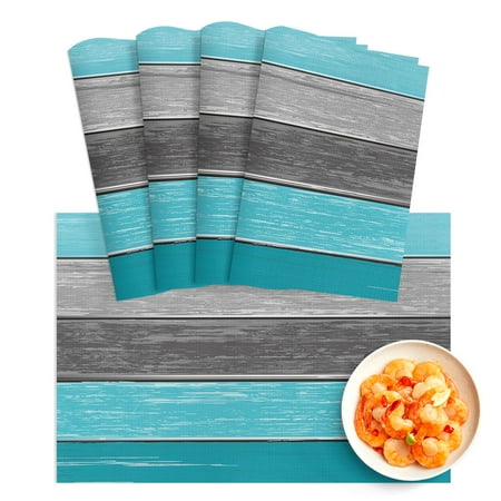 PVC Placemats Set of 4 Retro Rustic Barn Wood Non-Slip Place Mats Washable Dining Table Mats Heat-Resistant Easy to Clean Kitchen & Kids & Outdoor Vinyl Placemats
PVC Placemats Set of 4 Retro Rustic Barn Wood Non-Slip Place Mats Washable Dining Table Mats Heat-Resistant Easy to Clean Kitchen & Kids & Outdoor Vinyl Placemats