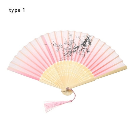 Retro Flower Pattern Craft Home Decoration Handheld Fan Chinese Style Painting Dance Performance Props Silk Bamboo Folding Fan TYPE 1
Retro Flower Pattern Craft Home Decoration Handheld Fan Chinese Style Painting Dance Performance Props Silk Bamboo Folding Fan TYPE 1