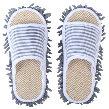 NUOLUX 1 Pair Slipper Microfiber Floor Cleaning Mop Slippers Household Slippers